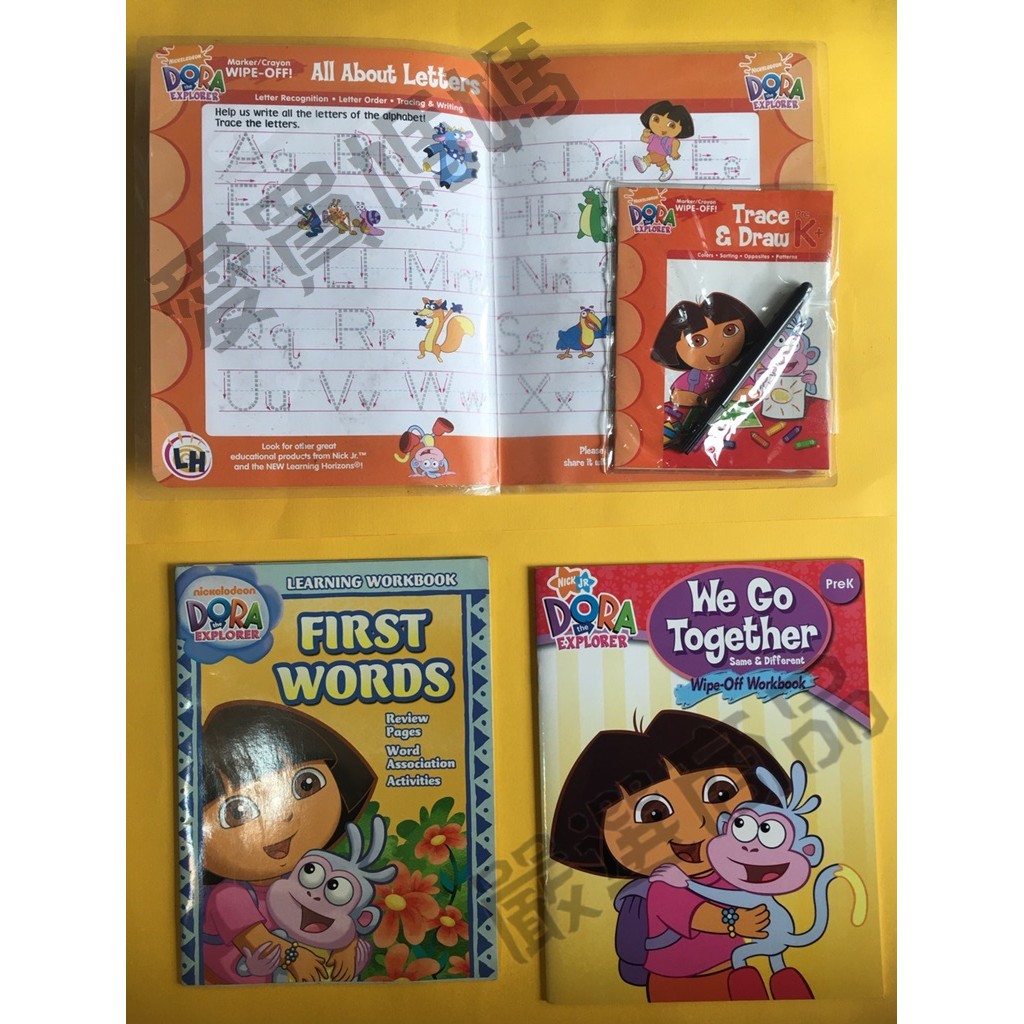 [二手] 美語學習 Dora the Explorer 字母+字彙學習書 3本組合 (適合幼兒初學英語)