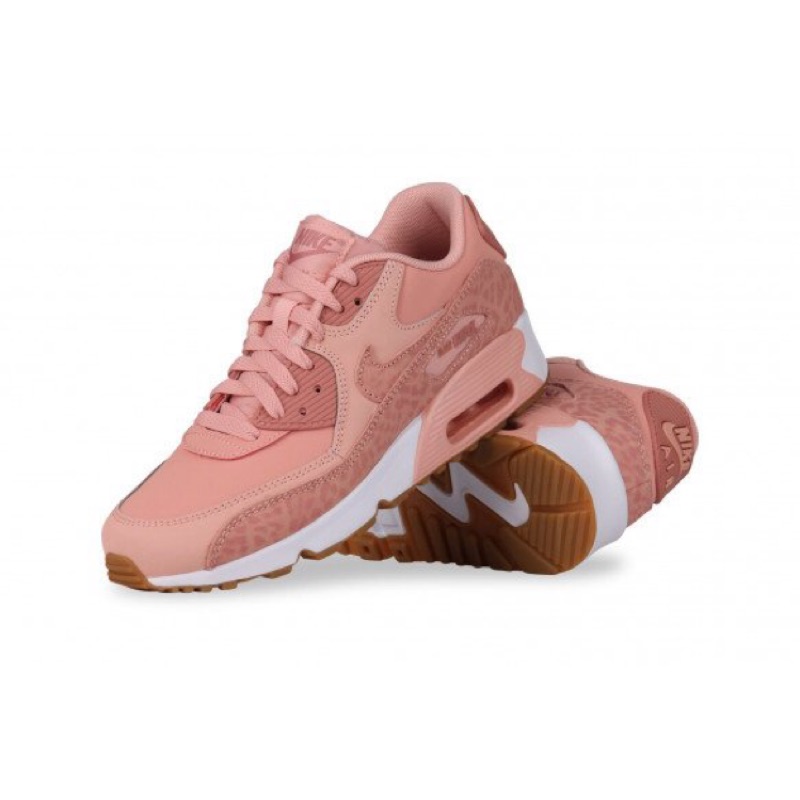 全新Nike Air Max 90 LTR SE GG 粉豹女鞋 23cm