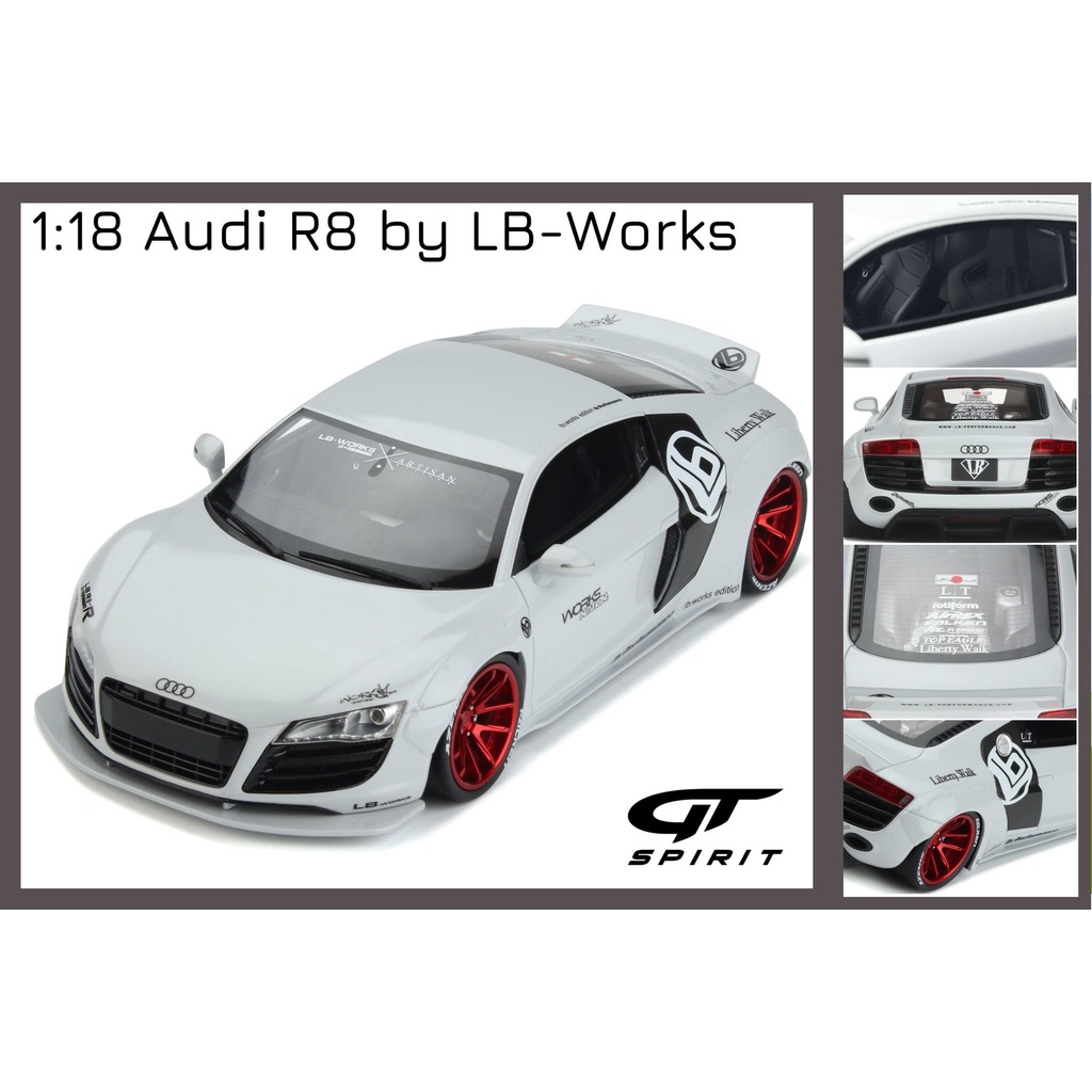 【模例】GT Spirit 1/18 Audi R8 by LB-Works 白色 (GT325)