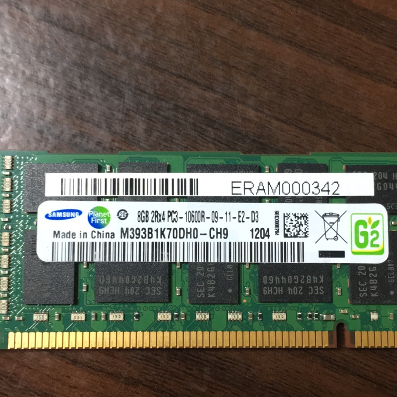 Samsung DDR3 8GB 1333 10600R ECC REG DDR3 伺服器記憶體 X79 X58
