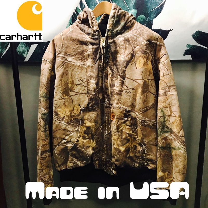 Carhartt Camo Active Jacket 卡哈特 迷彩 美國製 工裝 外套 古着 古著 FUKU FUKU
