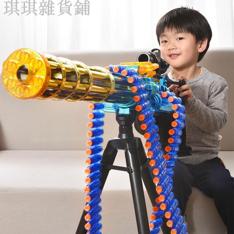 【爆款熱銷--】兒童玩具電動連發軟彈槍加特林機關槍模擬3狙擊槍6-7歲8以上男孩