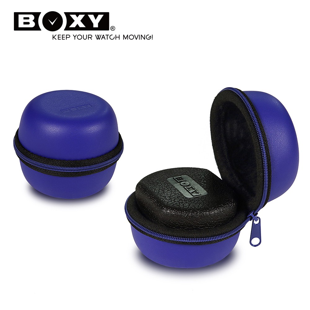 【BOXY】 旅行收納EVA錶包 錶盒 旅行錶盒 攜帶式錶盒 外出錶盒 手錶收納  手錶防撞包 防撞盒 攜帶錶盒 藍色