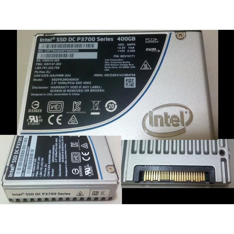 Intel SSD DC P3700 400GB 2.5" NVMe/PCIe