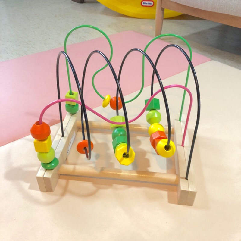 二手 IKEA MULA 滾珠玩具 木質串珠軌道玩具