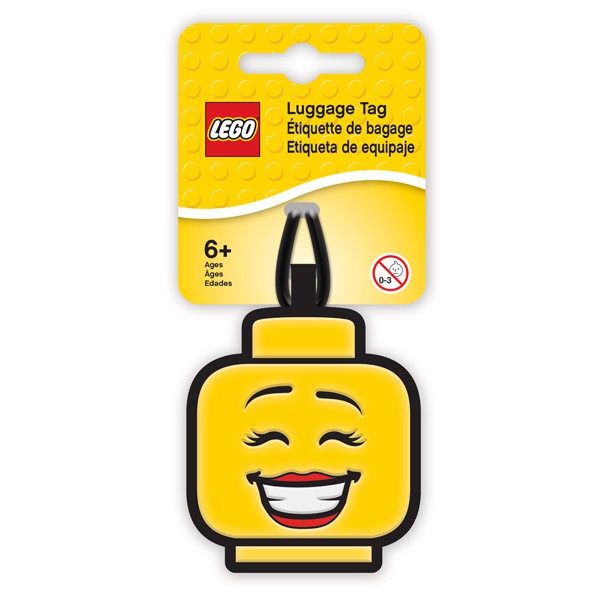 LEGO LGL-51168 樂高人物笑臉(女)造型行李吊牌【必買站】樂高文具系列