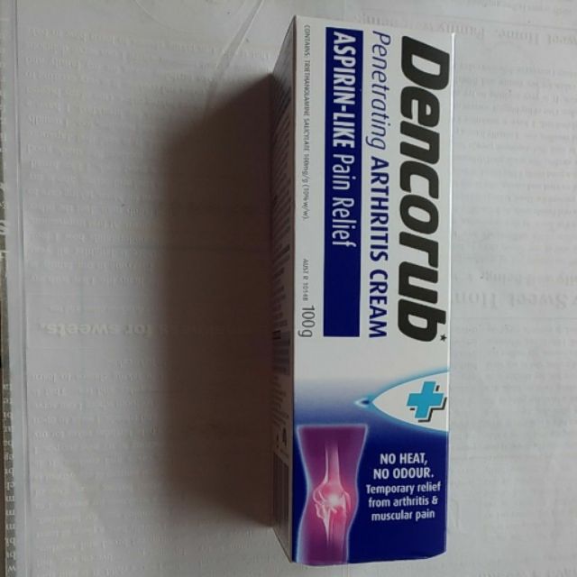 澳洲藥局購買 Dencorub舒緩關節疼痛軟膏 100g