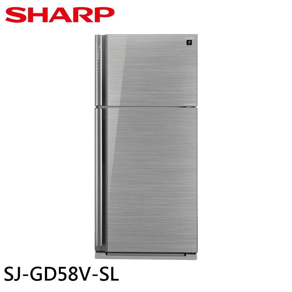 SHARP 夏普 583L 自動除菌離子變頻雙門電冰箱 SJ-GD58V-SL 大型配送