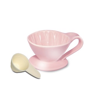 義大利Balzano陶瓷濾杯2~4人份-粉紅(V形丹錐型)