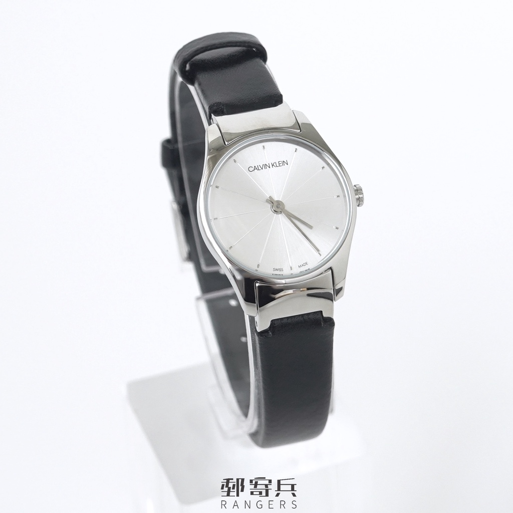 [現貨] Calvin Klein CK 女用 簡約錶面小錶徑黑色皮錶帶手錶 761263511954