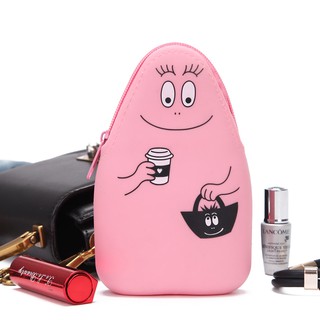 【現貨】可愛卡通 泡泡先生 Barbapapa 巴巴爸爸 軟矽膠 粉色蛋形 零錢包 女士手拿包 收納包 化妝包 交換禮物