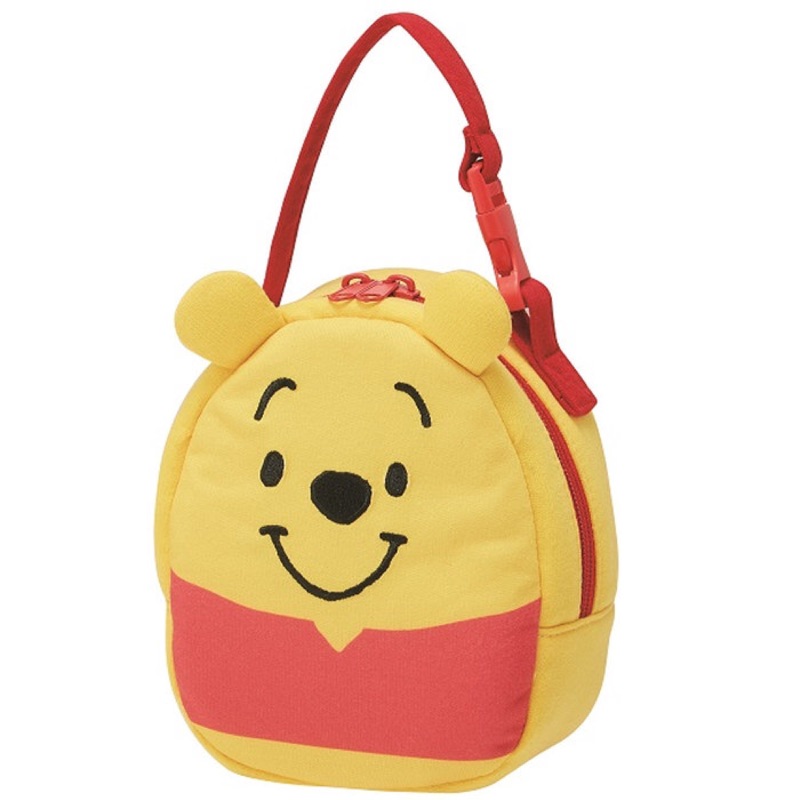 *現貨*日本Disney 小熊維尼 Pooh 大頭造型 掛扣式 嬰兒推車提袋 保溫 保冷 水壺袋 手提袋 收納包 奶瓶袋