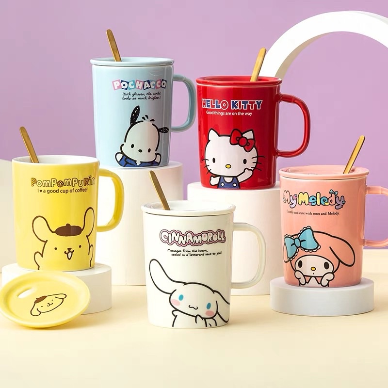 韓版KITTY可愛卡通KT貓陶瓷水杯子女學生創意禮物凱蒂貓馬克杯早餐牛奶