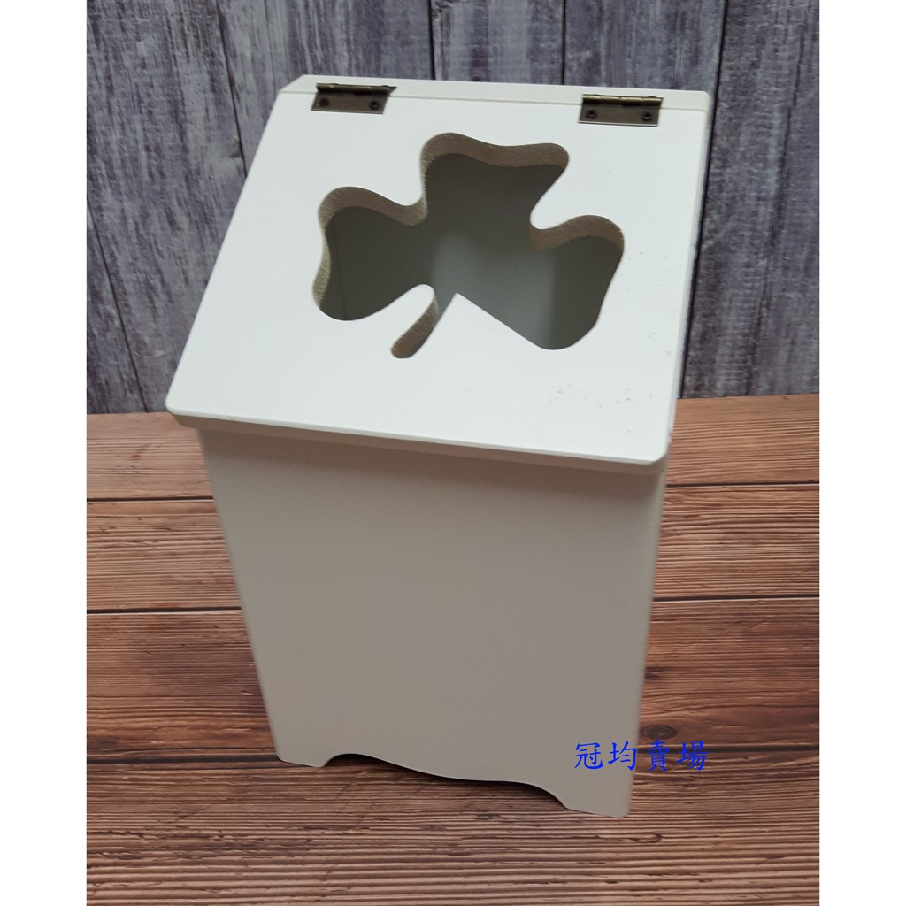 實品拍攝 白色木器 幸運草發票桶 蝶古巴特木器發票桶 蝶古巴特之冠均賣場 發票桶diy手作美勞 蝦皮購物