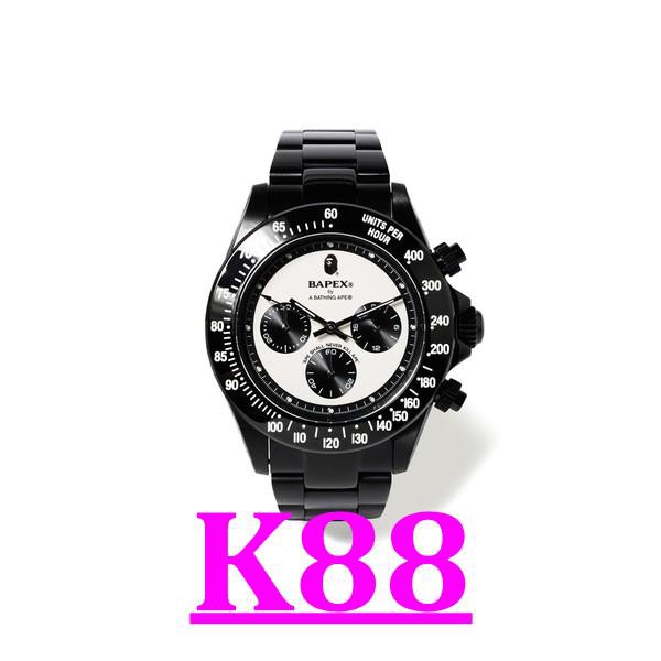 K Bapex Mens Bape 猿人金色限量款經典三眼猿人時尚腕錶 蝦皮購物
