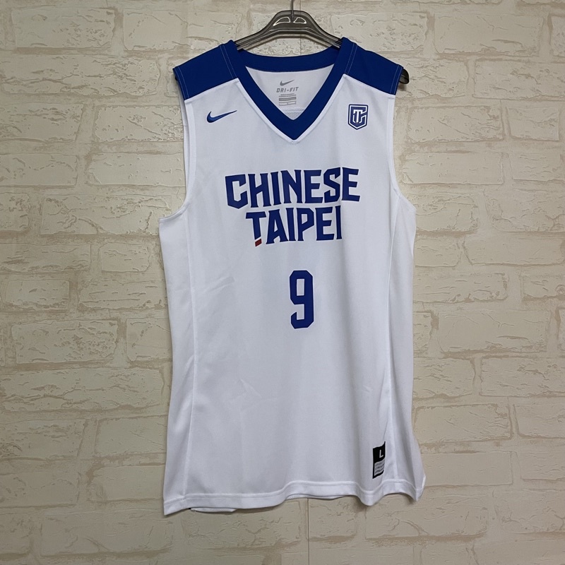 中華台北 男子籃球隊 陳盈駿 瓊斯盃 白色球衣 NIKE 中華隊