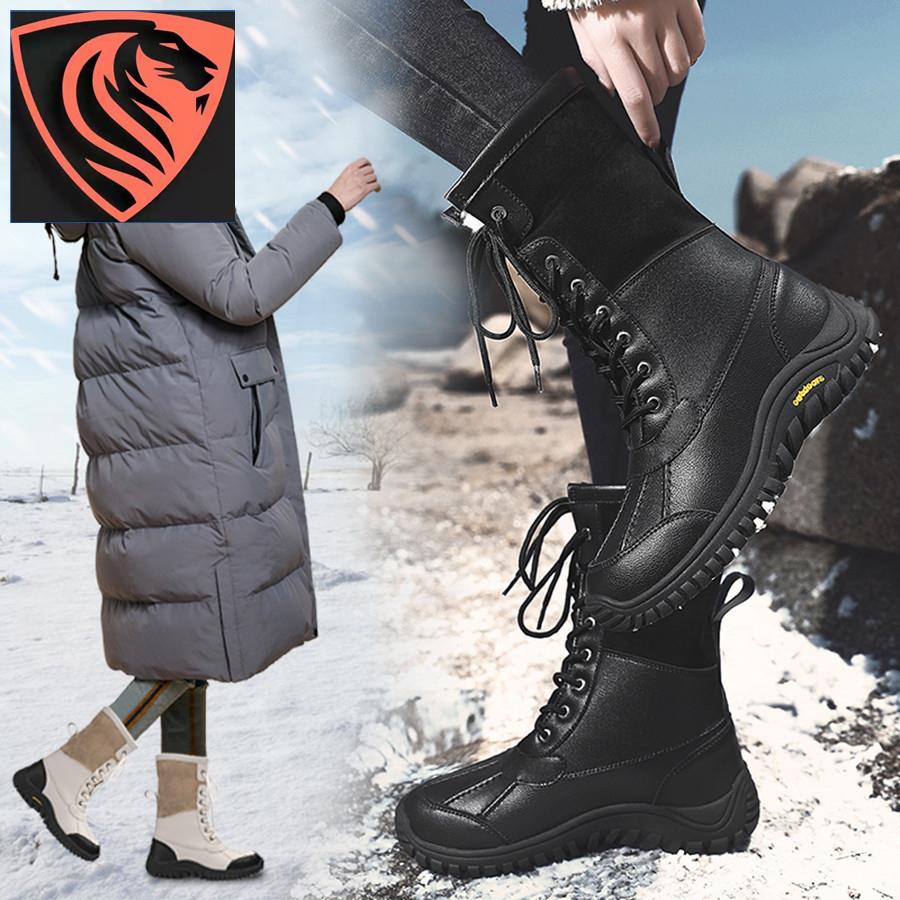 韓國新品 保暖雪靴女士雪地靴北海道滑雪冬靴東北抗寒大棉靴太空靴防滑防水中筒靴雨靴大尺碼雪靴女鞋