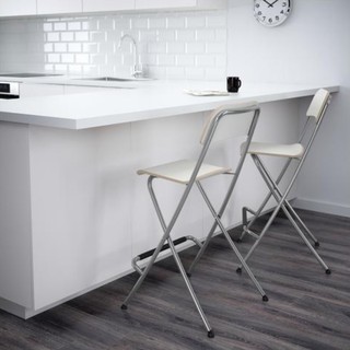 北歐工業LOFT風格IKEA宜家FRANKLIN折疊吧台椅/休閒椅餐椅折疊椅/白色/二手八成新/原$1490特$990