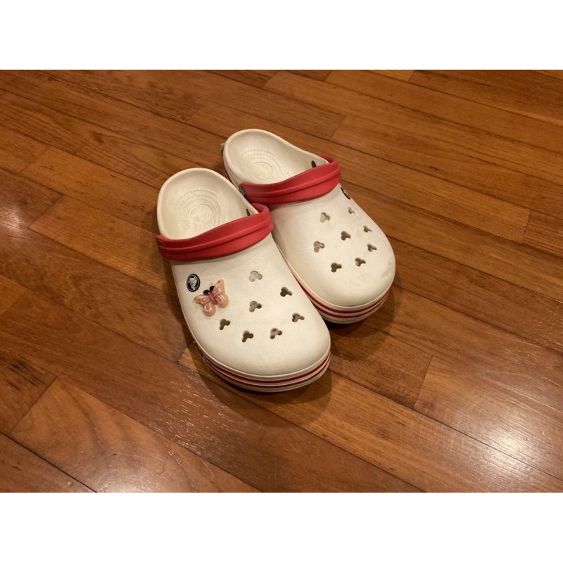 Crocs Clogs 迪士尼拖鞋 白色 男US8女US10