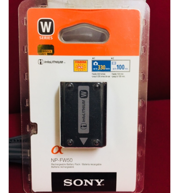 SONY FW50原廠電池 公司貨原包吊卡裝 NP-FW50