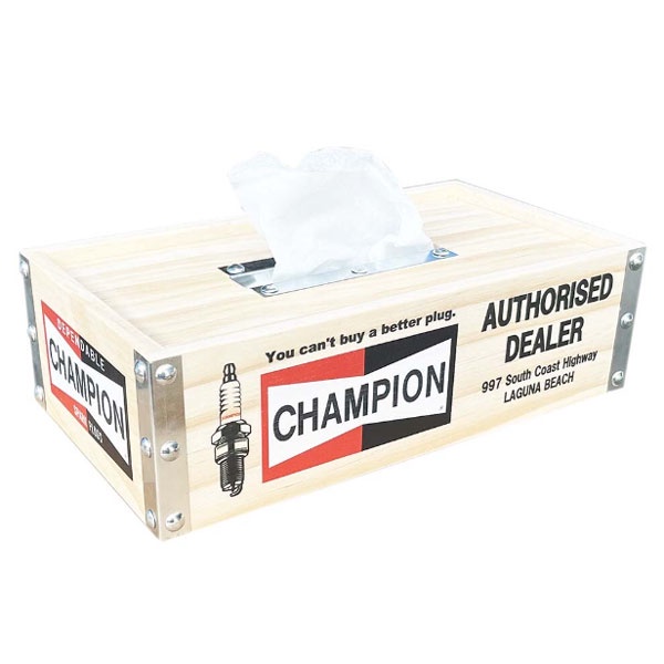 CHAMPION WOODEN TISSUE BOX 木製 紙巾 衛生紙 面紙套 化學原宿