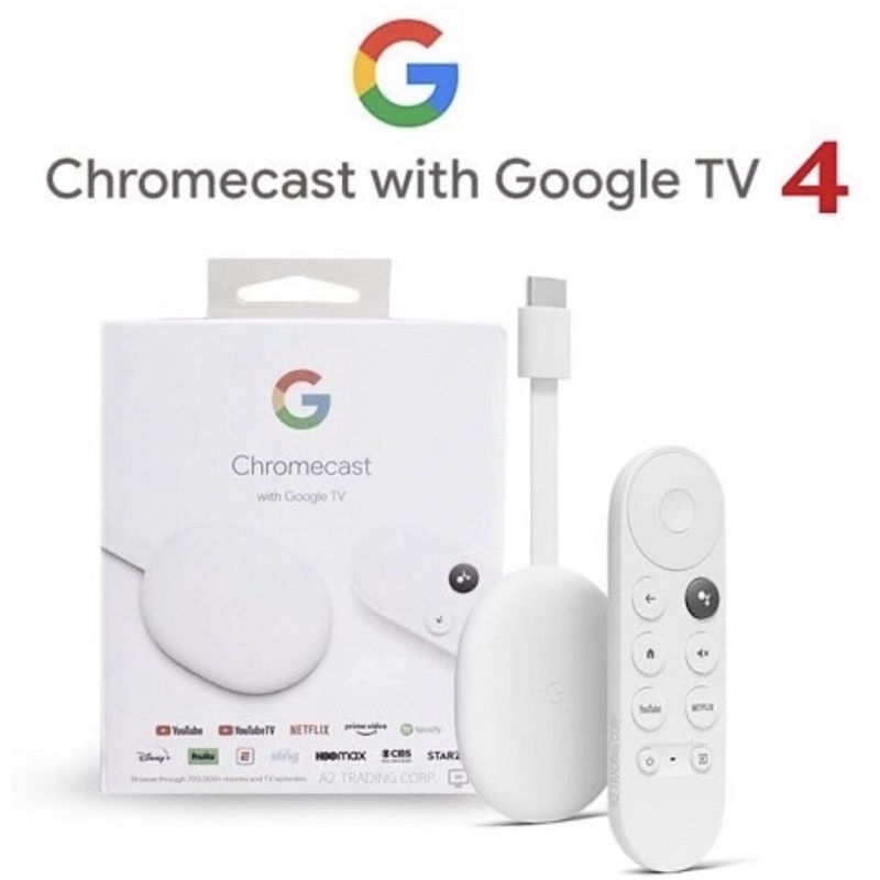 Google Chromecast 電視棒 4K版 (支援 Google TV) 2022 第四代[台灣公司貨]