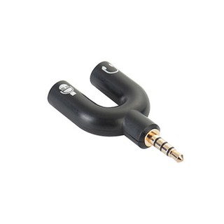 【3.5mm 轉接頭】 1分2 U型轉接頭 手機音訊轉接孔 手機麥克風 耳機一分二 轉接頭 電競｜趣買購物旅遊生活館