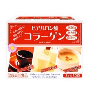 日本直送 玻尿酸膠原蛋白粉3gX30包 日本製 一組10盒批發價 咖啡牛奶果汁紅茶料理都可加入 方便