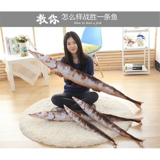 ☆模擬秋刀魚造型抱枕燒烤店烤肉烤魚鹹魚娃娃生日禮物/聖誕節/午安枕/靠墊/靠腰/另有蝦仁枕