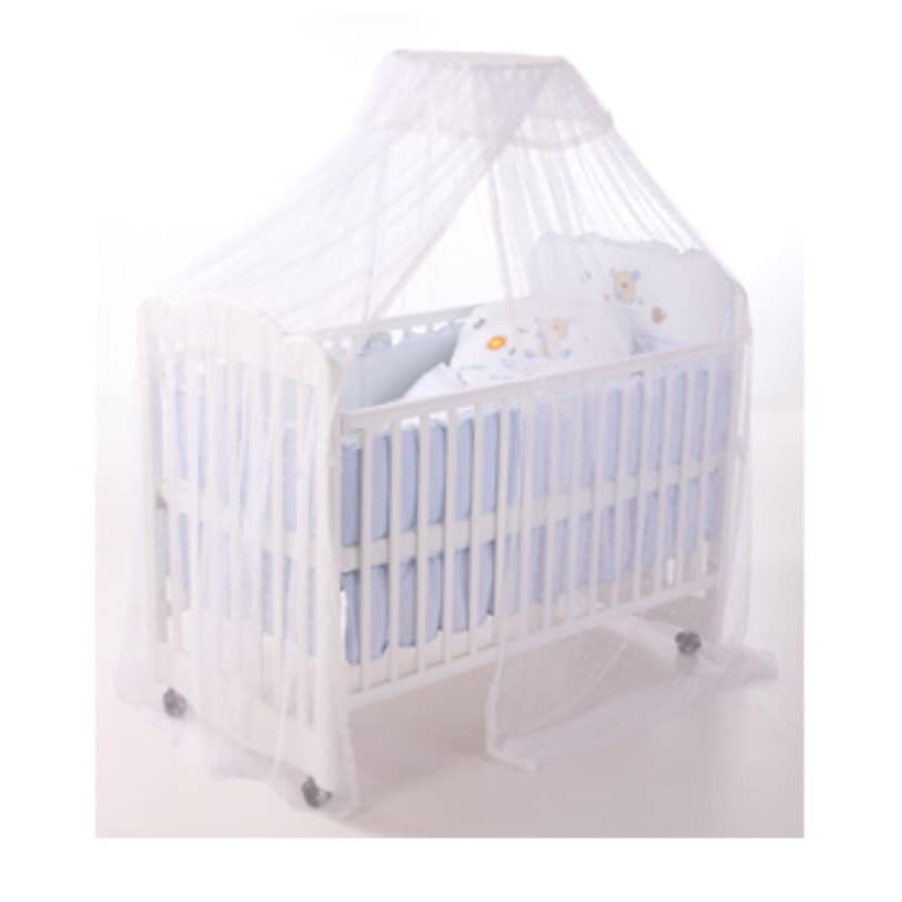 二手【美國 L.A. Baby】豪華全罩式嬰兒床蚊帳(加大加長型/高雅婚紗白色)