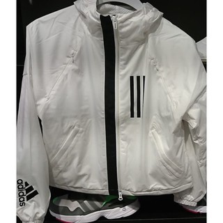 2019 一月 ADIDAS W WND FL JACKET 防風外套 風衣 白 張鈞甯 代言 DZ0033