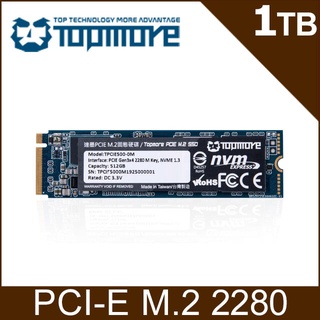 二手達墨 TOPMORE 1TB M.2 2280 PCIe SSD 高速固態硬碟