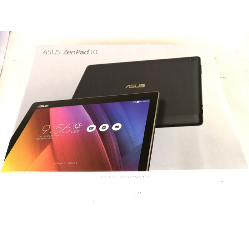 針織壓紋背蓋設計 ASUS ZenPad 10 Z301M 九成新 附高質感皮革保護套