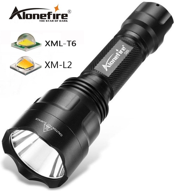 Alonefire C8s XM-L T6 L2 LED 手電筒 4000 流明 5 模式野營燈籠防水