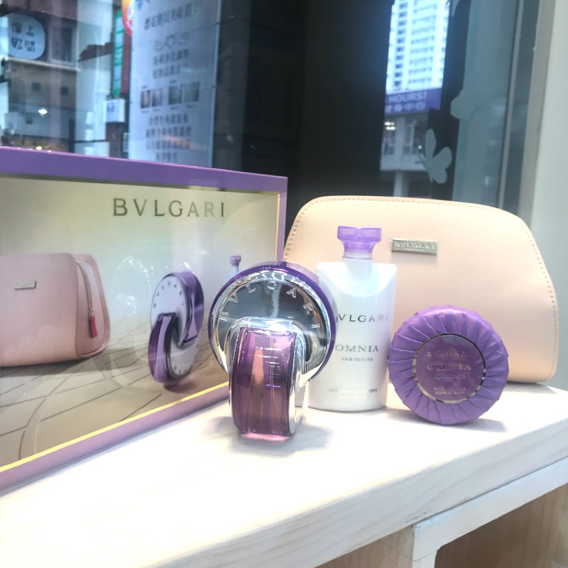 「現貨🎁」寶格麗紫水晶禮盒 三件組淡香水、身體乳、香氛皂❤️可免費包裝裝裝