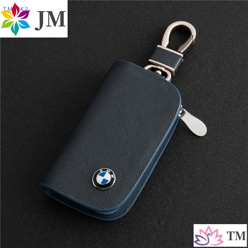 BMW 寶馬寶馬皮革鑰匙扣袋全車 E90 E92 F10 F20 F30 X1 X3 X5 鑰匙扣鑰匙圈鑰匙圈 [JM]