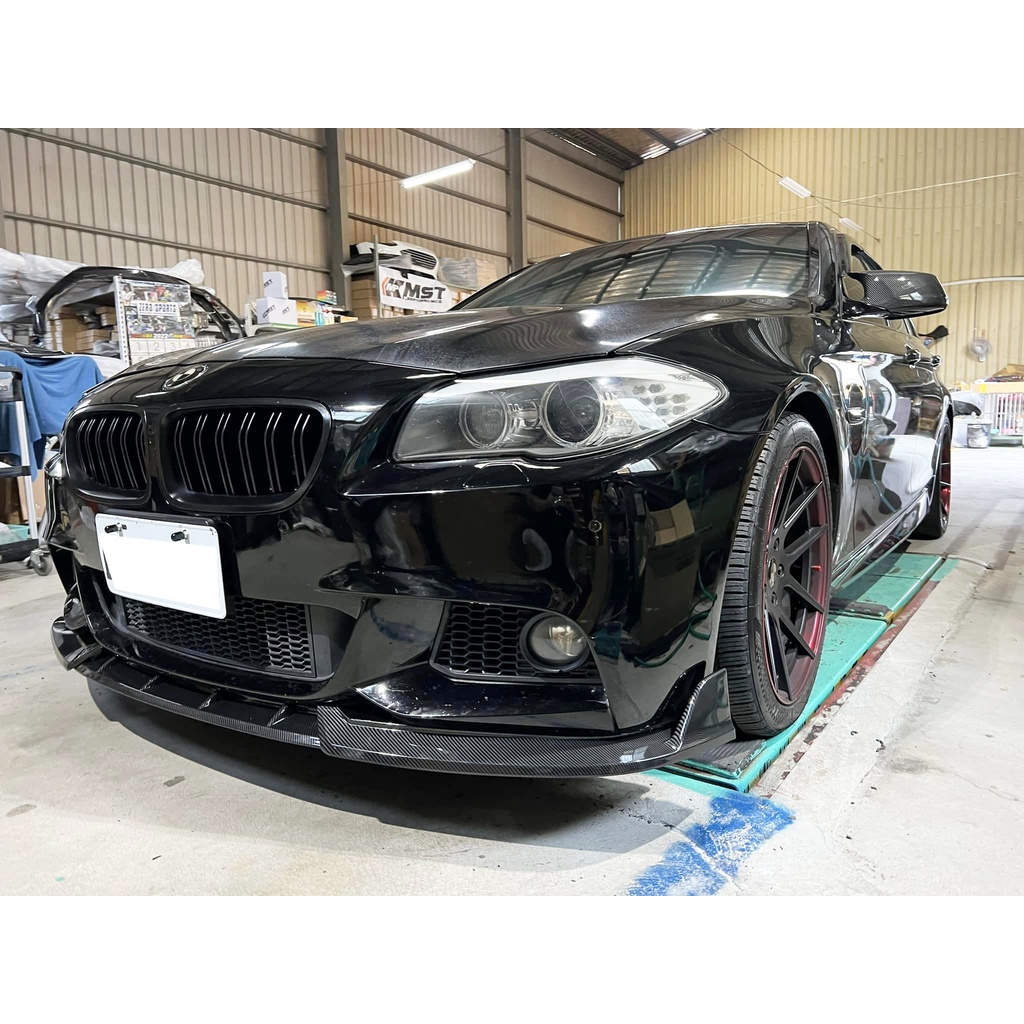 現貨 BMW F10 5 series 直上 競速版 水轉印卡夢 前下巴 前鏟 前定風翼 前擾流板 下擾流板 保險桿 改