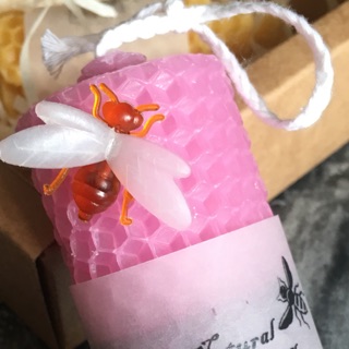 擬真蜜蜂 蜂蠟捲裝飾 韓式蠟燭裝飾 蜜蜂裝飾