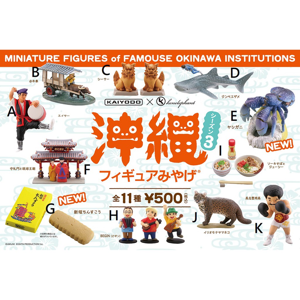 海洋堂 沖繩限定 人物誌及名產P3 單售賣場 扭蛋玩具