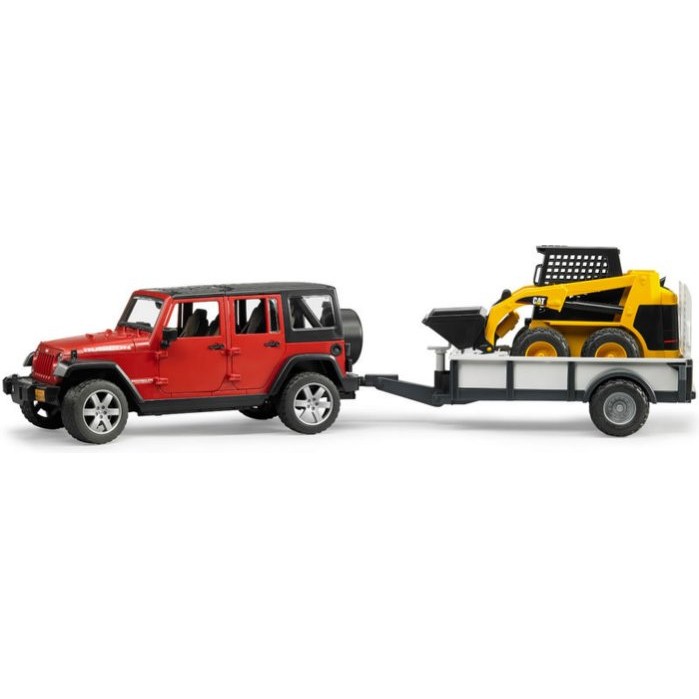 【HAHA小站】RU2925 麗嬰 德國製造 BRUDER 1：16 Jeep 越野車+Cat 推土機 兒童 超大 汽車