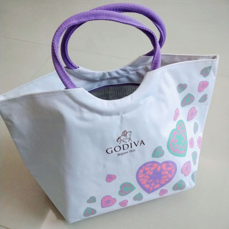 （全新）GODIVA-大容量保溫/保冰袋-素雅白