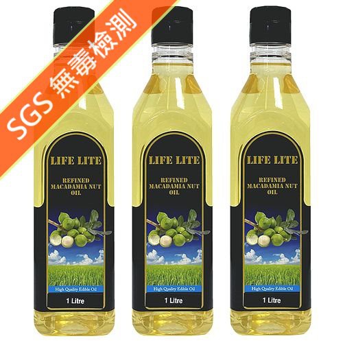 Life Lite 風天然-精製澳洲胡桃油 1公升原裝瓶, 可食用等級, SGS無毒檢測 (超取單件上限5公斤)
