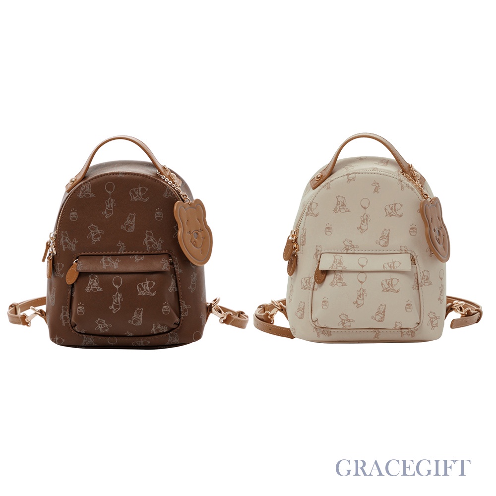 [Grace Gift] 迪士尼小熊維尼款印花迷你後背包