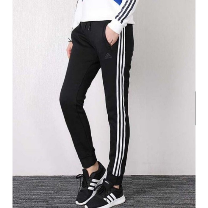  Adidas 黑白 三線褲 ID 3-S Pants 運動長褲 愛迪達 縮口 女 DW5730