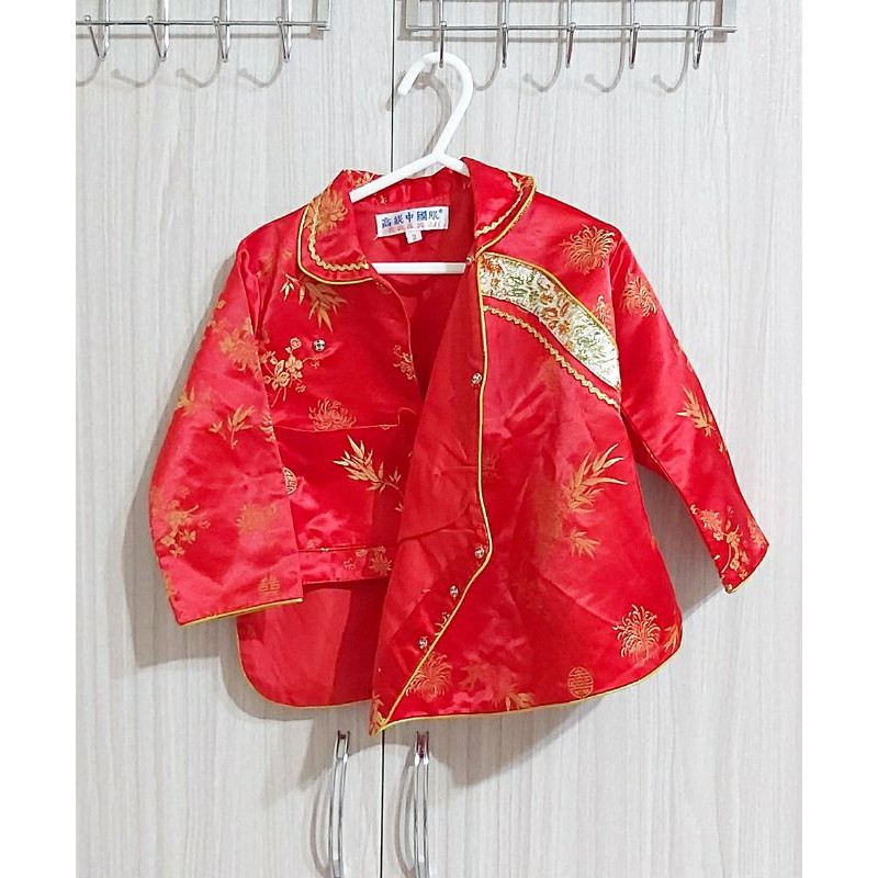 二手 嬰幼兒 囍服 花童 中國風 中國服 嬰幼兒上衣 寫真拍攝服飾 造型服裝