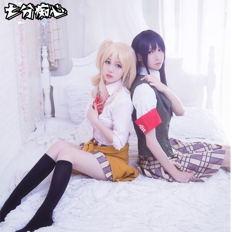 Citrus柑橘味香氣cos服藍原芽衣藍原柚子校服cosplay服裝假發鞋子 蝦皮購物