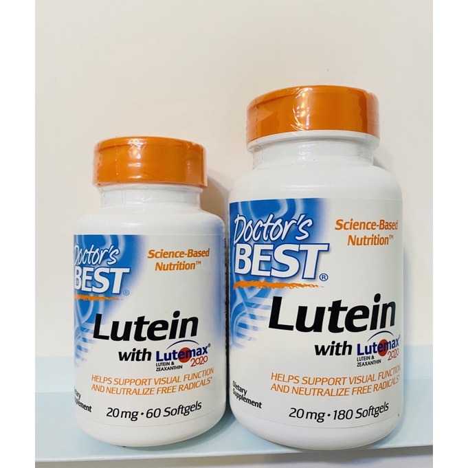 ❤️現貨❤️美國🇺🇸Doctor’s Best游離型葉黃素 Lutemax ®  2020 20mg 60顆/180顆