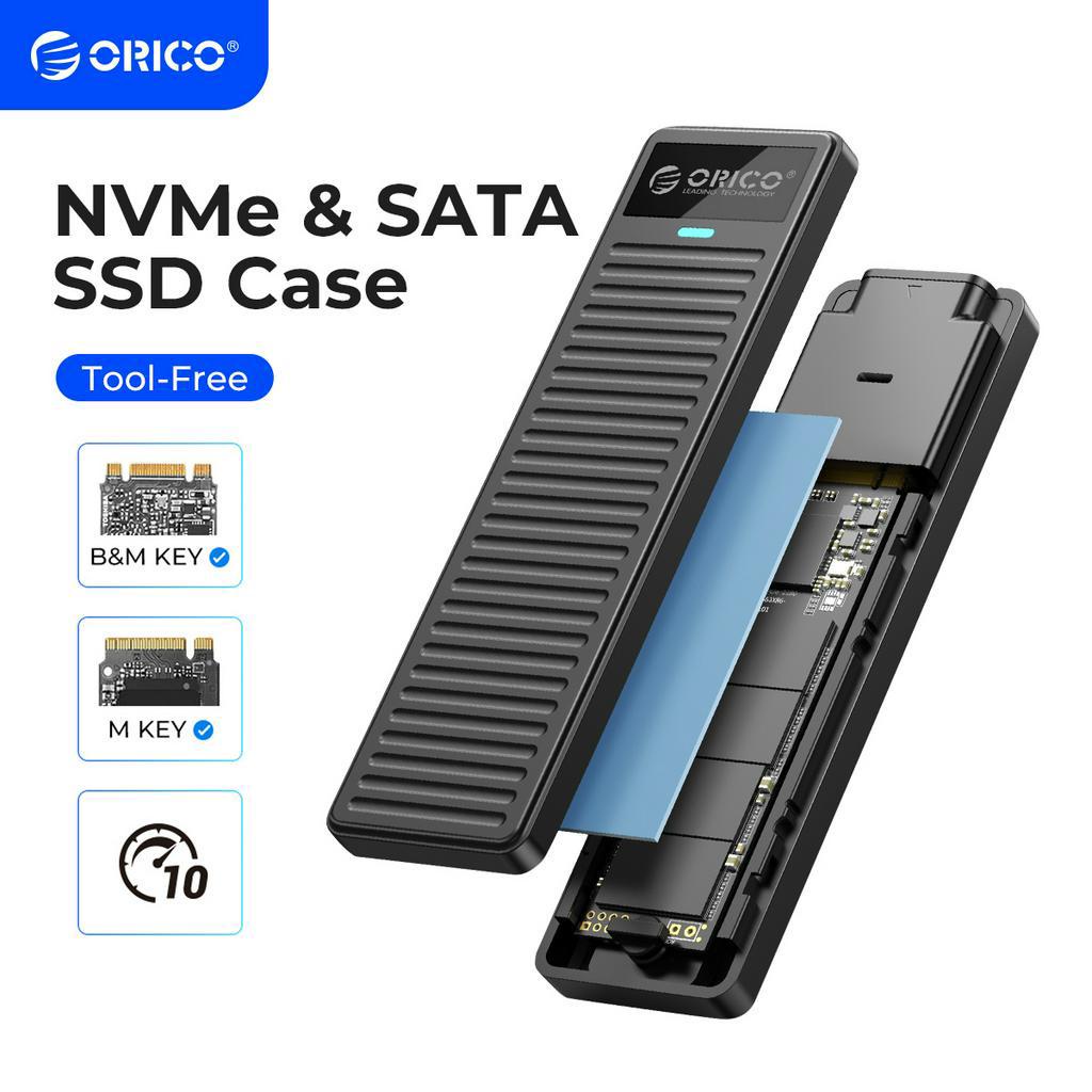 Orico M.2 NVMe SSD 外殼 10Gbps USB 3.2 Gen2 M2 SSD 外殼外殼盒簡單設計,適