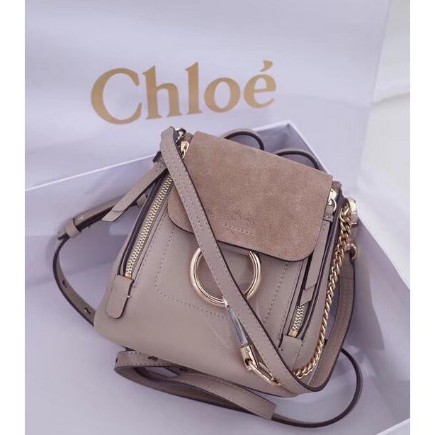 V 專櫃品質chloe 包包女包小牛皮雙肩包克洛伊後背包背包24cm Tb01 蝦皮購物