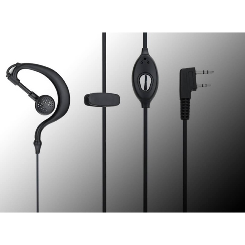 20個特惠價420元【產品名稱】: UV-5R耳機(K頭) 寶鋒對講機耳掛式耳機無線電對講機專用單耳K頭耳機